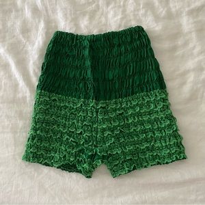 Vintage 1980’s green ruffle lace bloomers shorts
